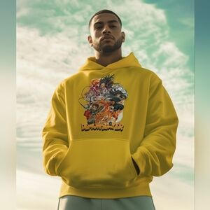 Yellow Graphic Demon Slayer Hoodie